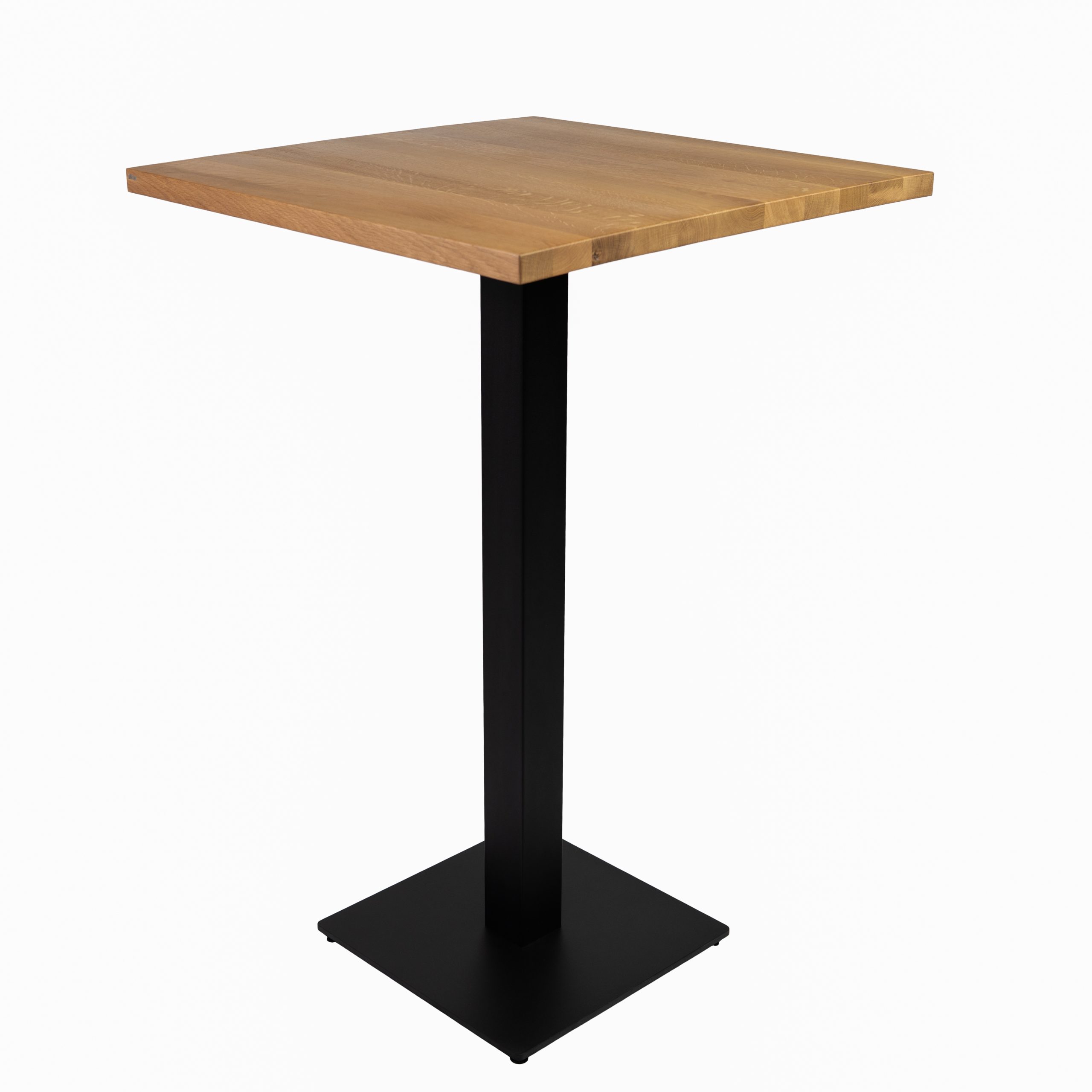 Stehtisch Linz, Platte quadratisch 80x80cm Eiche massiv