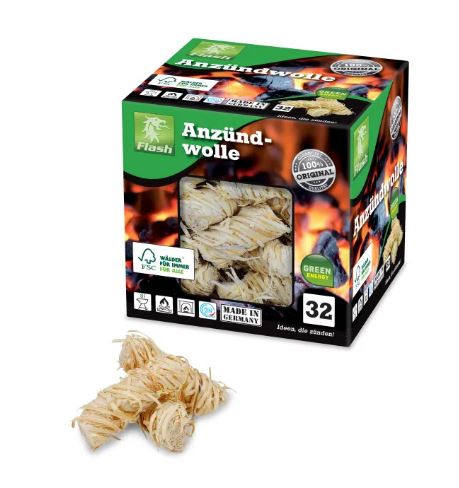 Anzünderwolle Packung 32 Stk.
