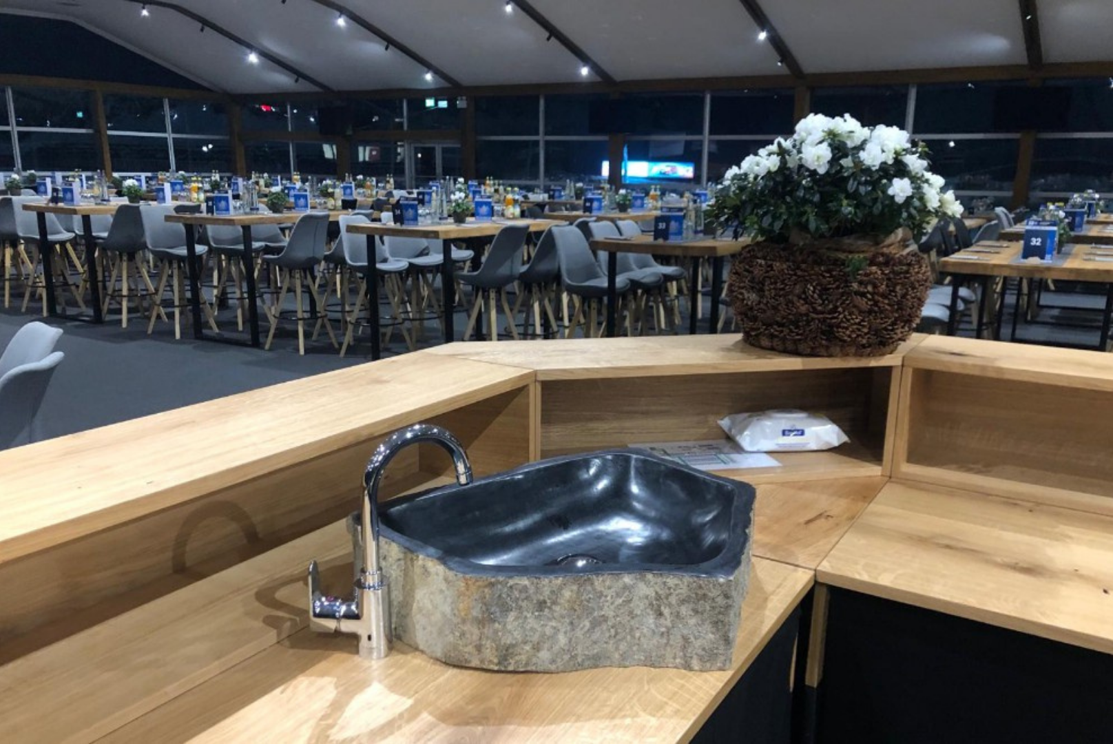 Bareckelement Alpin 45 Grad schwarz/Wildeiche