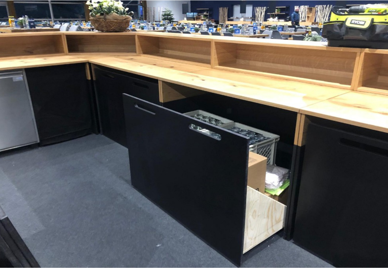 Bareckelement Alpin 45 Grad schwarz/Wildeiche