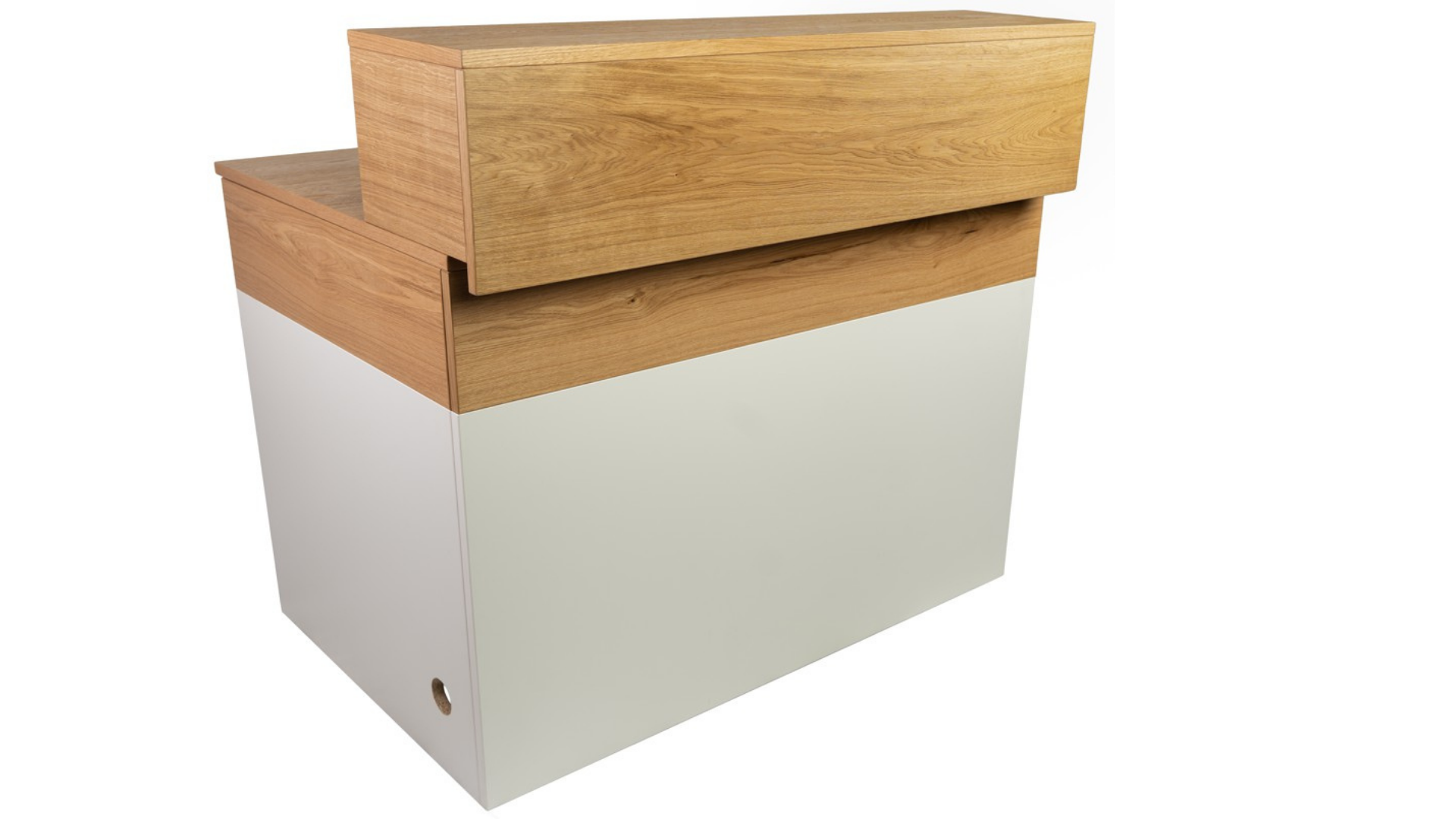 Barelement Alpin 120cm weiß/Wildeiche