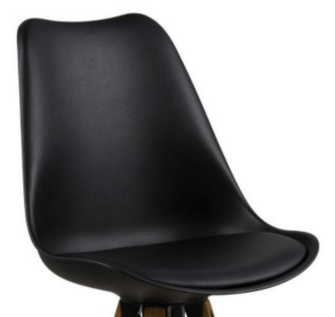 Barhocker Alpin Lederlook schwarz