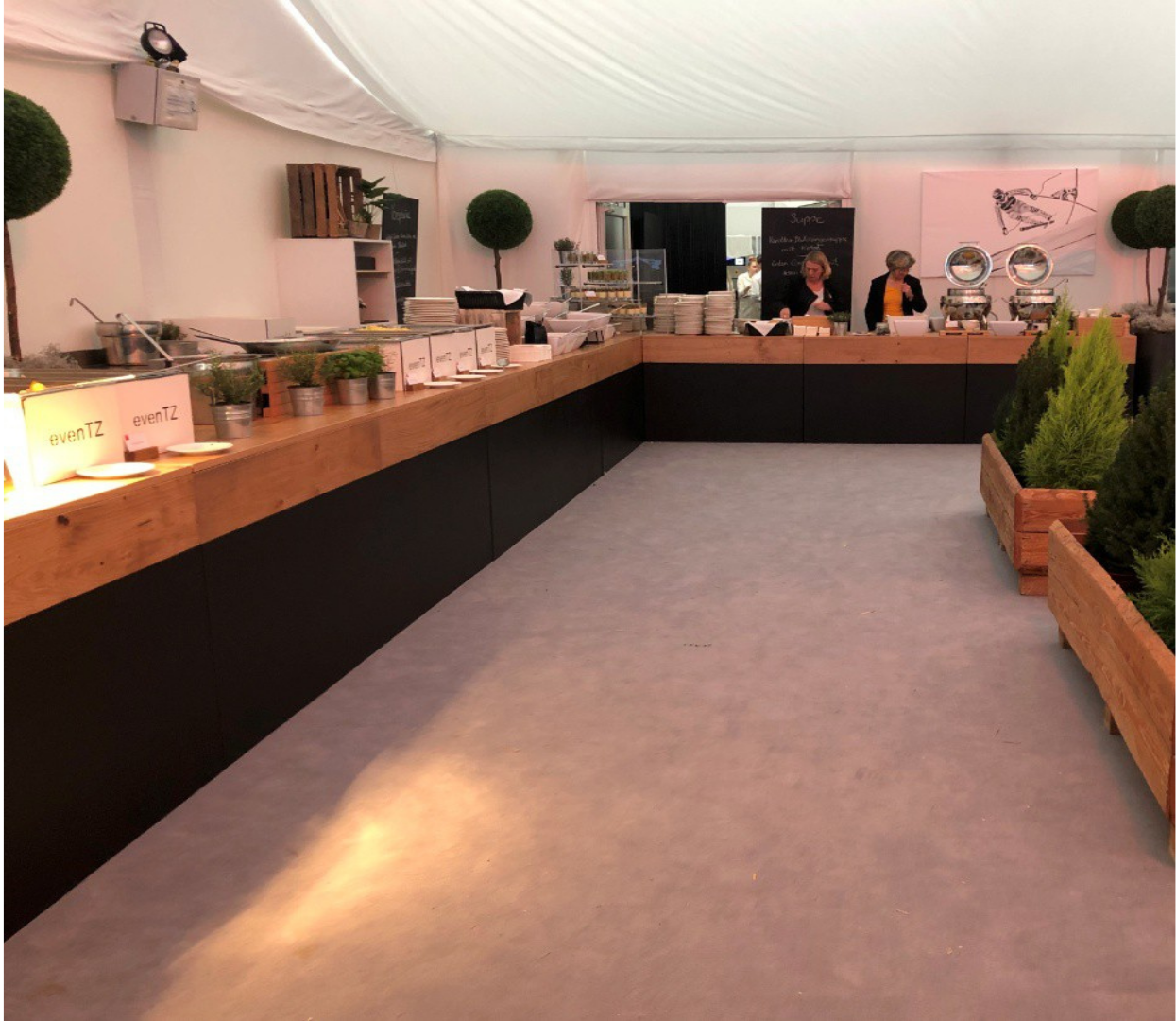 Buffetelement Alpin schwarz/Wildeiche 120