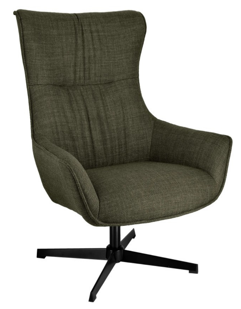 Ohrensessel Cortina, Sitz grün meliert, drehbar