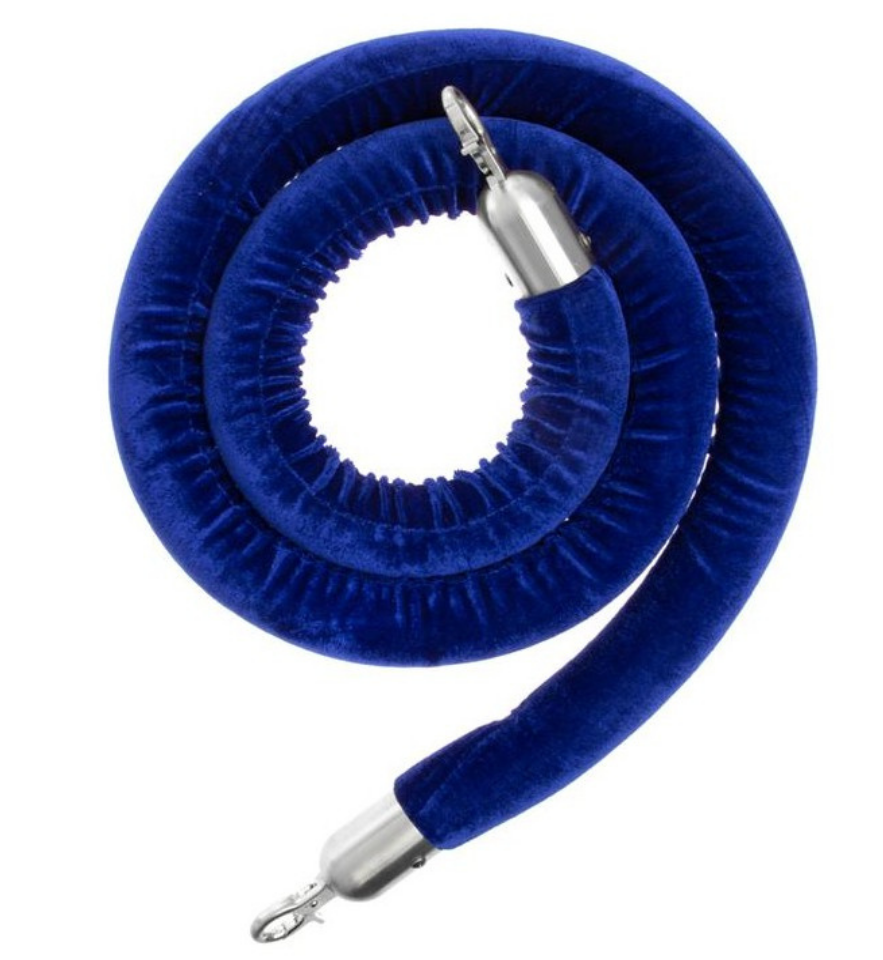 Samtkordel für Absperrständer, Farbe blau