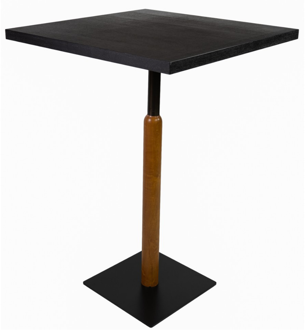 Stehtisch Davos Platte outdoortauglich eckig 80x80cm, schwarz