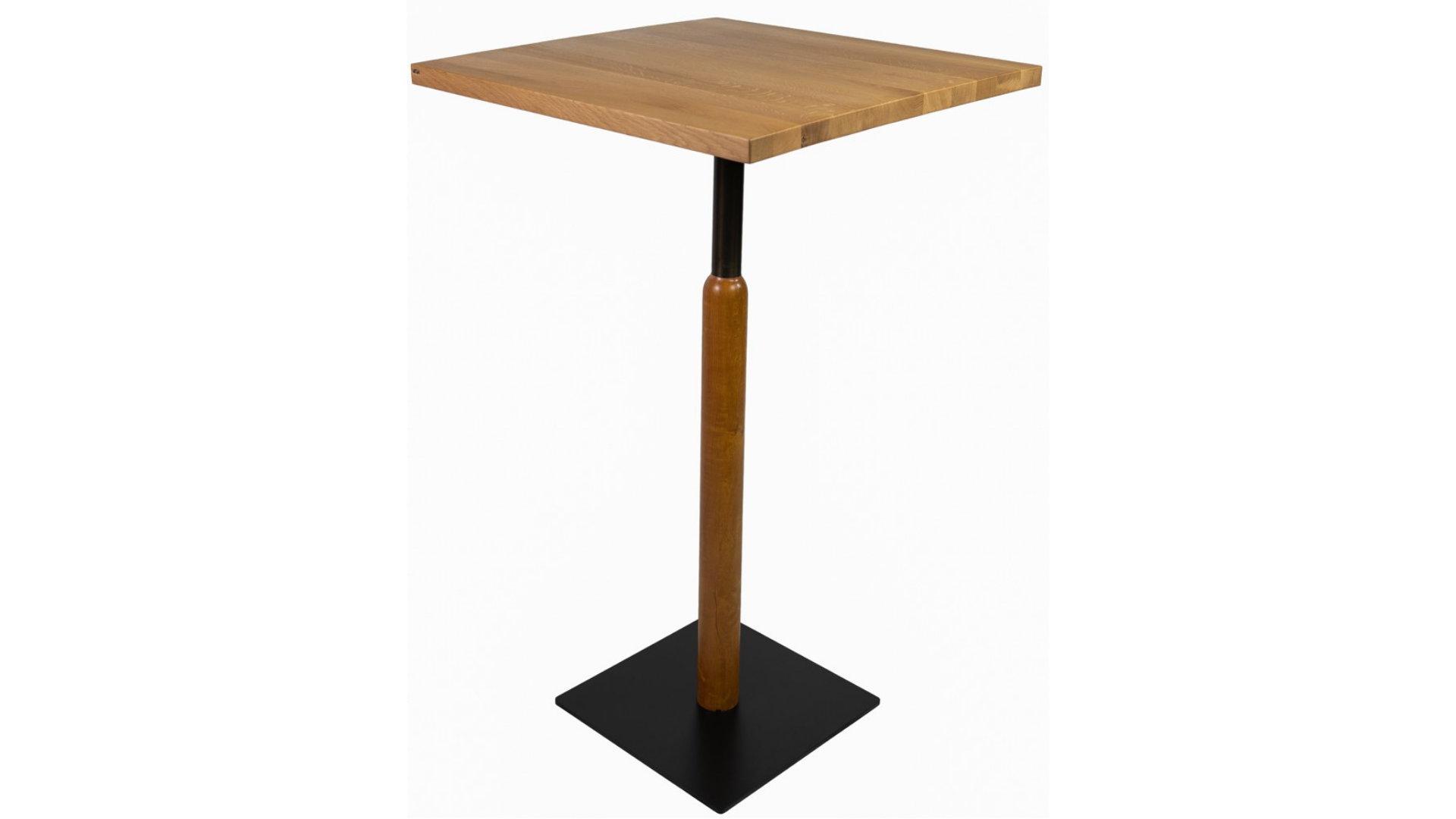 Stehtisch Davos mit Eichenplatte massiv quadratisch 80cm