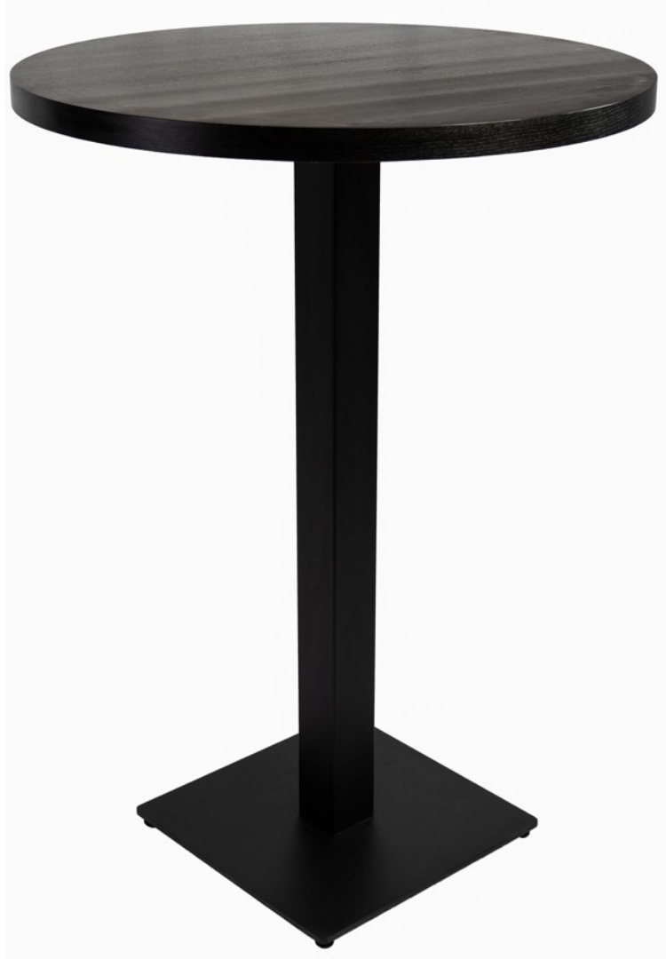 Stehtisch Linz, Platte rund Durchmesser 80cm schwarz