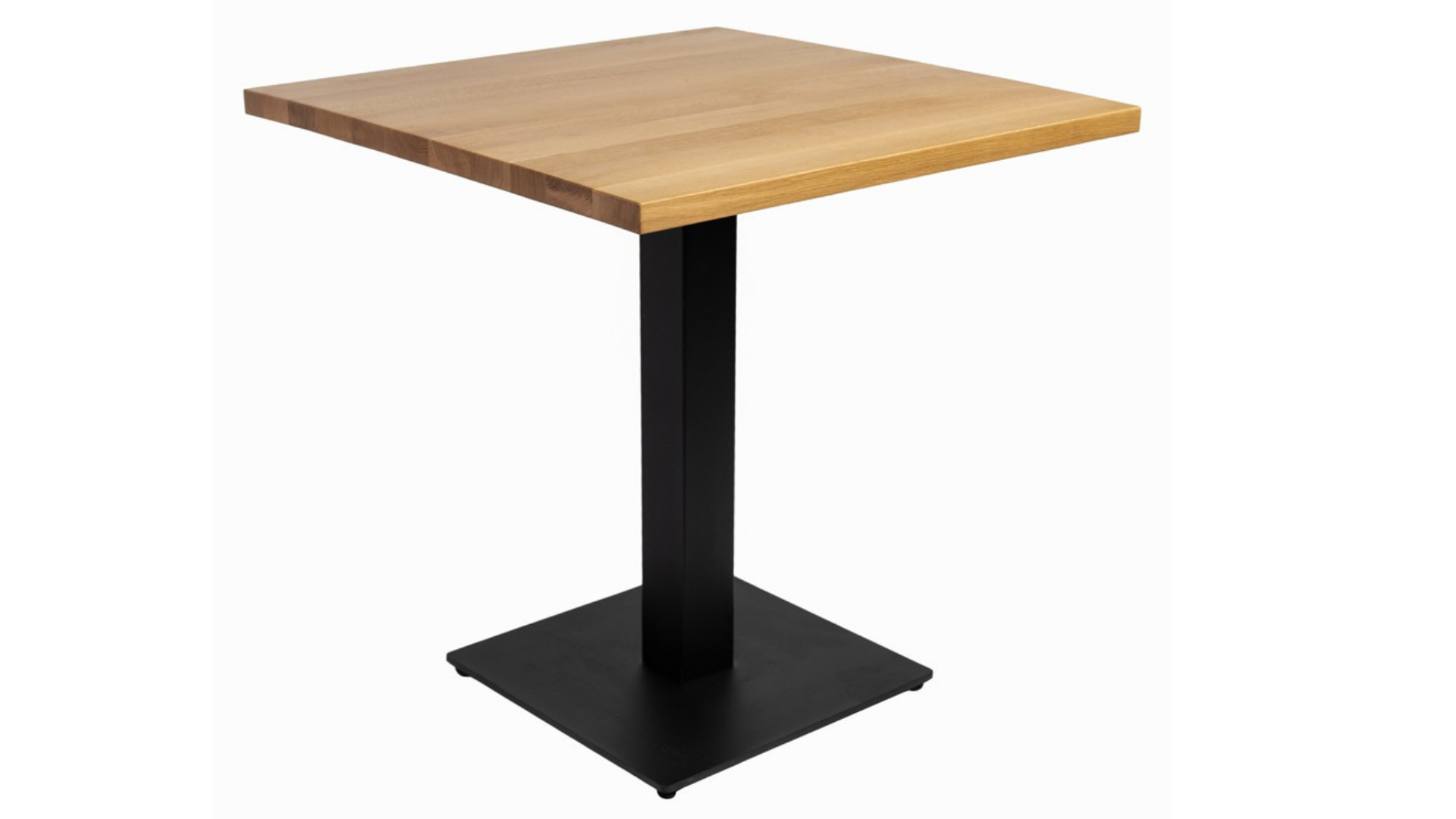 Tisch Linz mit Massivholzplatte Eiche natur 80x80cm