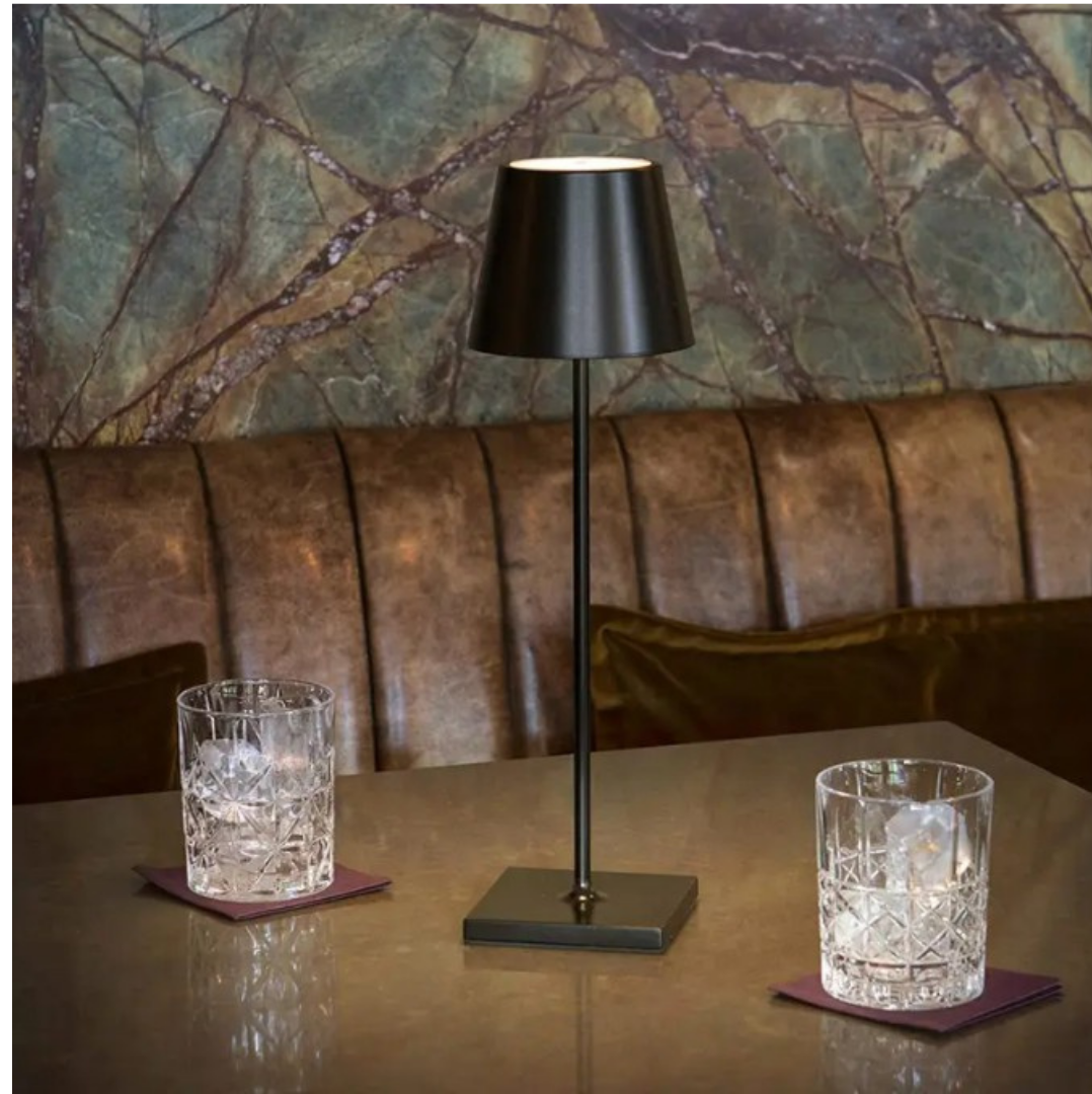 Tischleuchte Schwarz matt LED Akku