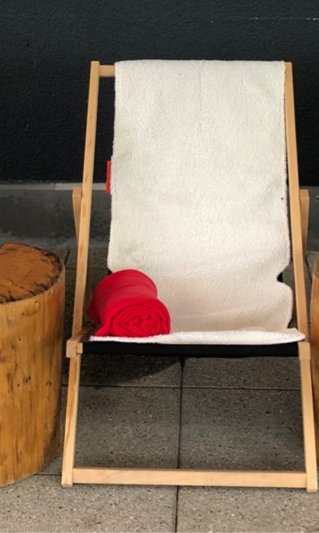 Drahtlose Sitz-Heizdecke, LxB 45x135cm, Farbe weiß